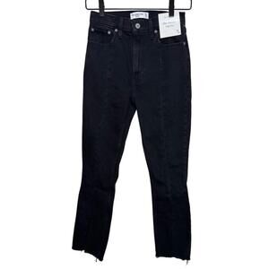 Abercrombie & Fitch The Skinny High Rise Split Hem -
Faded Black 25/0 Short